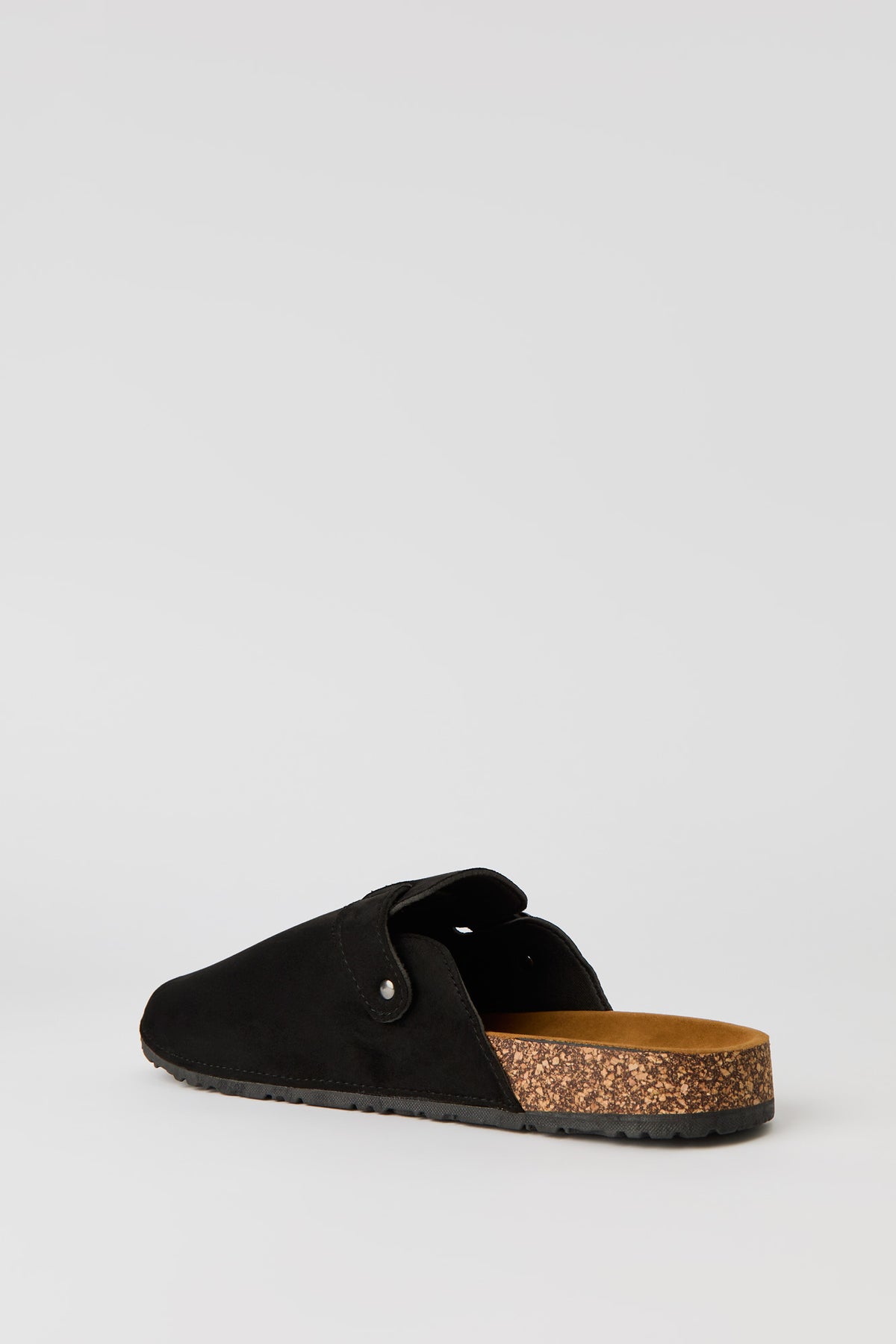 Alt View 3. Faux Suede Clog Sandal - Black
