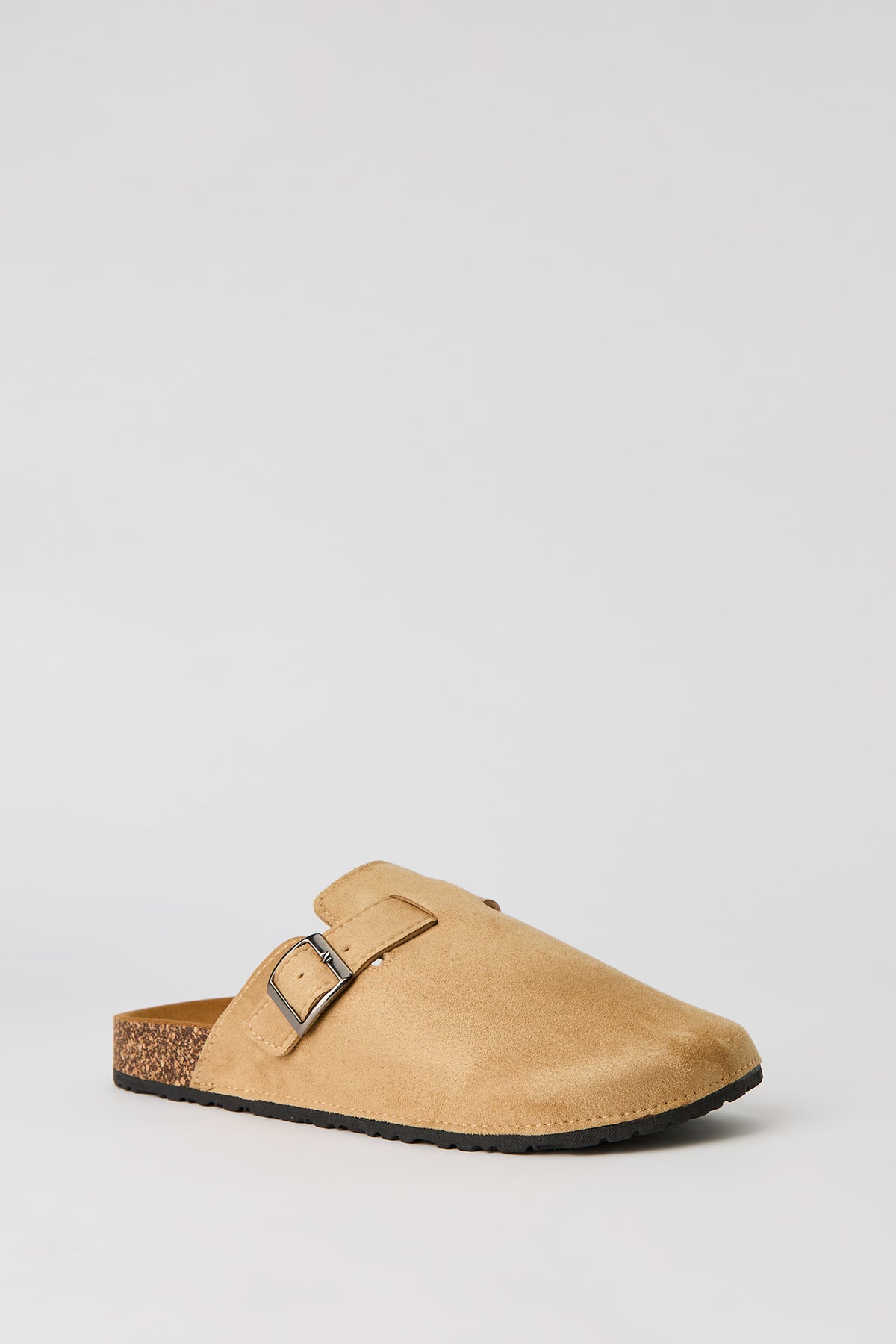 Alt View 2. Faux Suede Clog Sandal - Sand