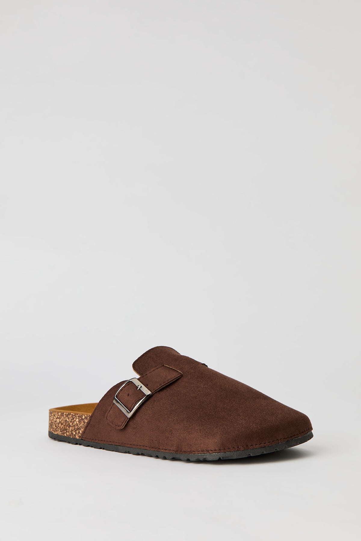 Alt View 2. Faux Suede Clog Sandal - Brown