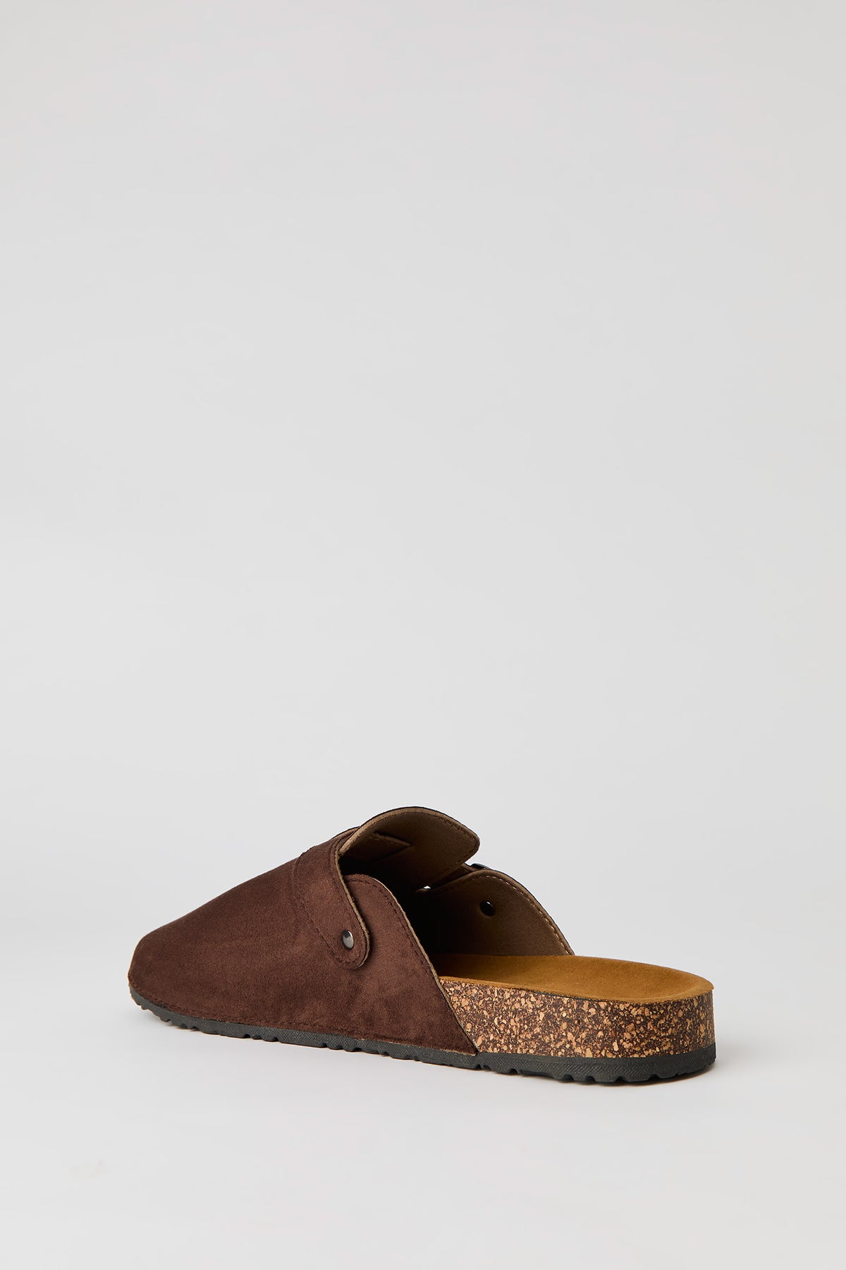 Alt View 3. Faux Suede Clog Sandal - Brown