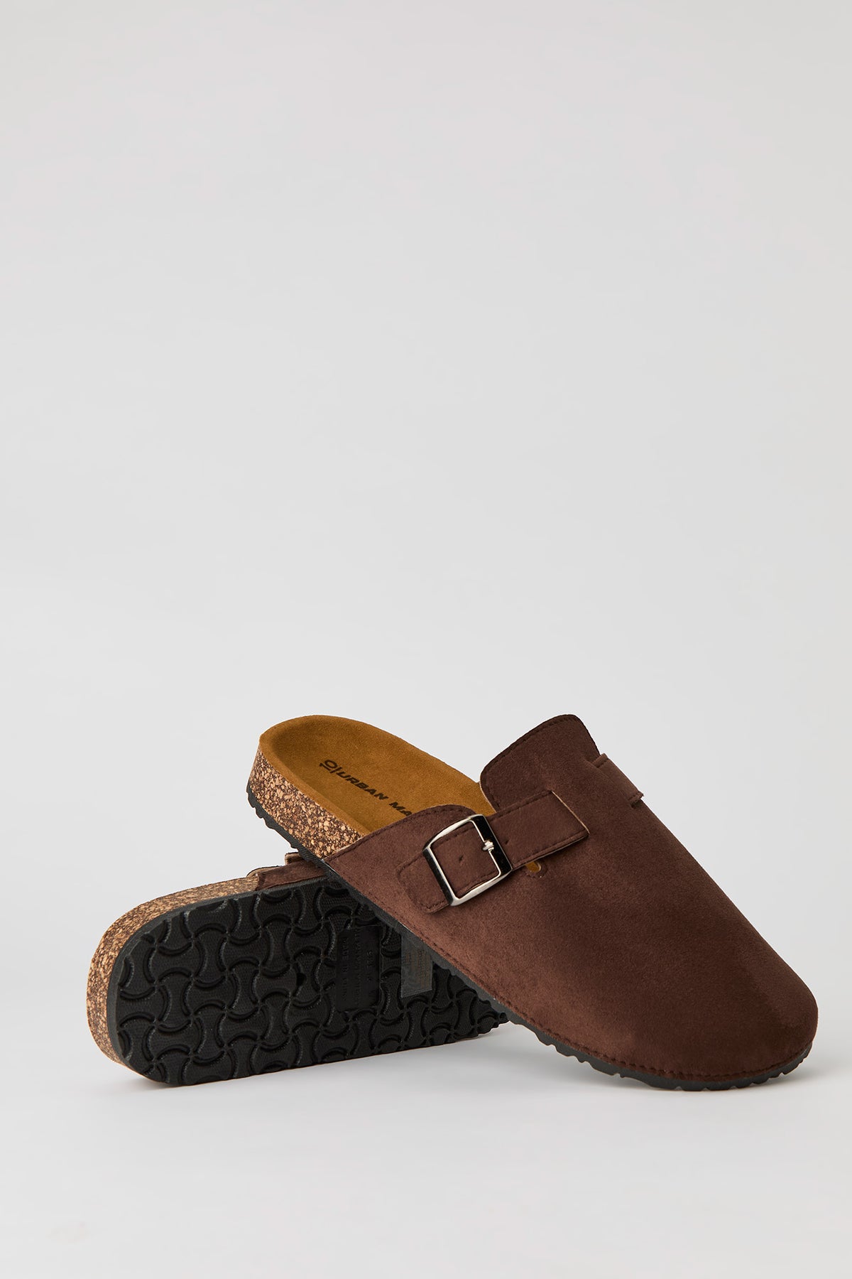 Alt View 4. Faux Suede Clog Sandal - Brown