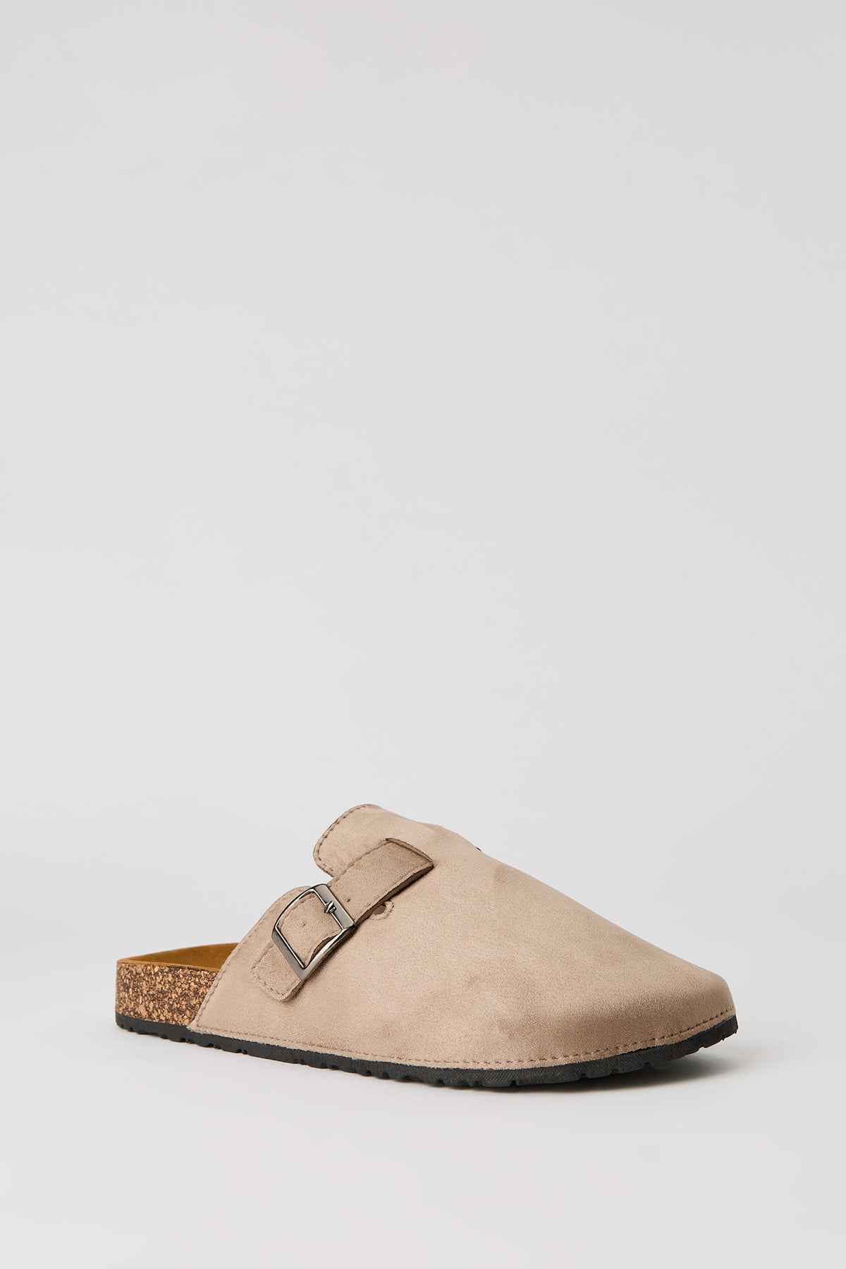 Alt View 2. Faux Suede Clog Sandal - Beige