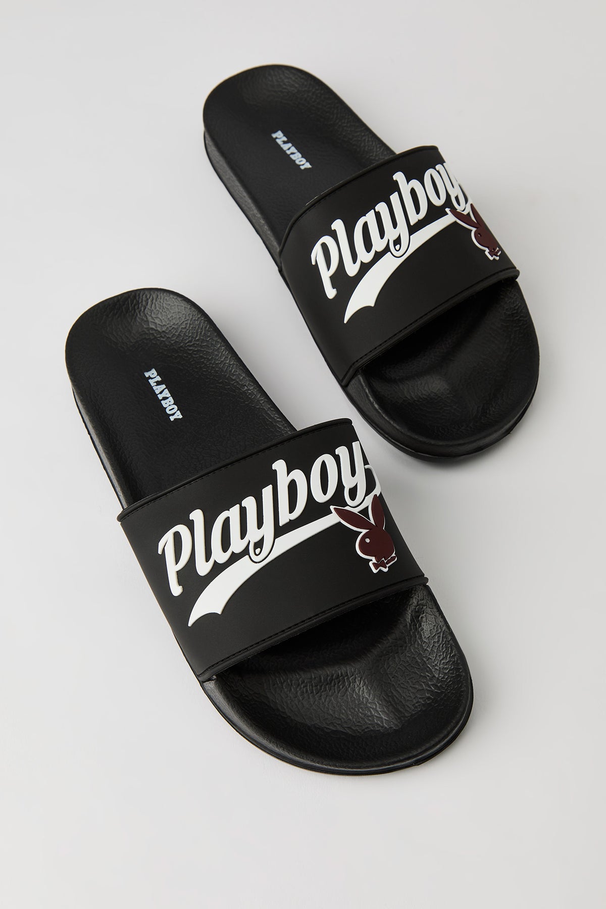 Alt View 2. Playboy Embossed Slide - Black