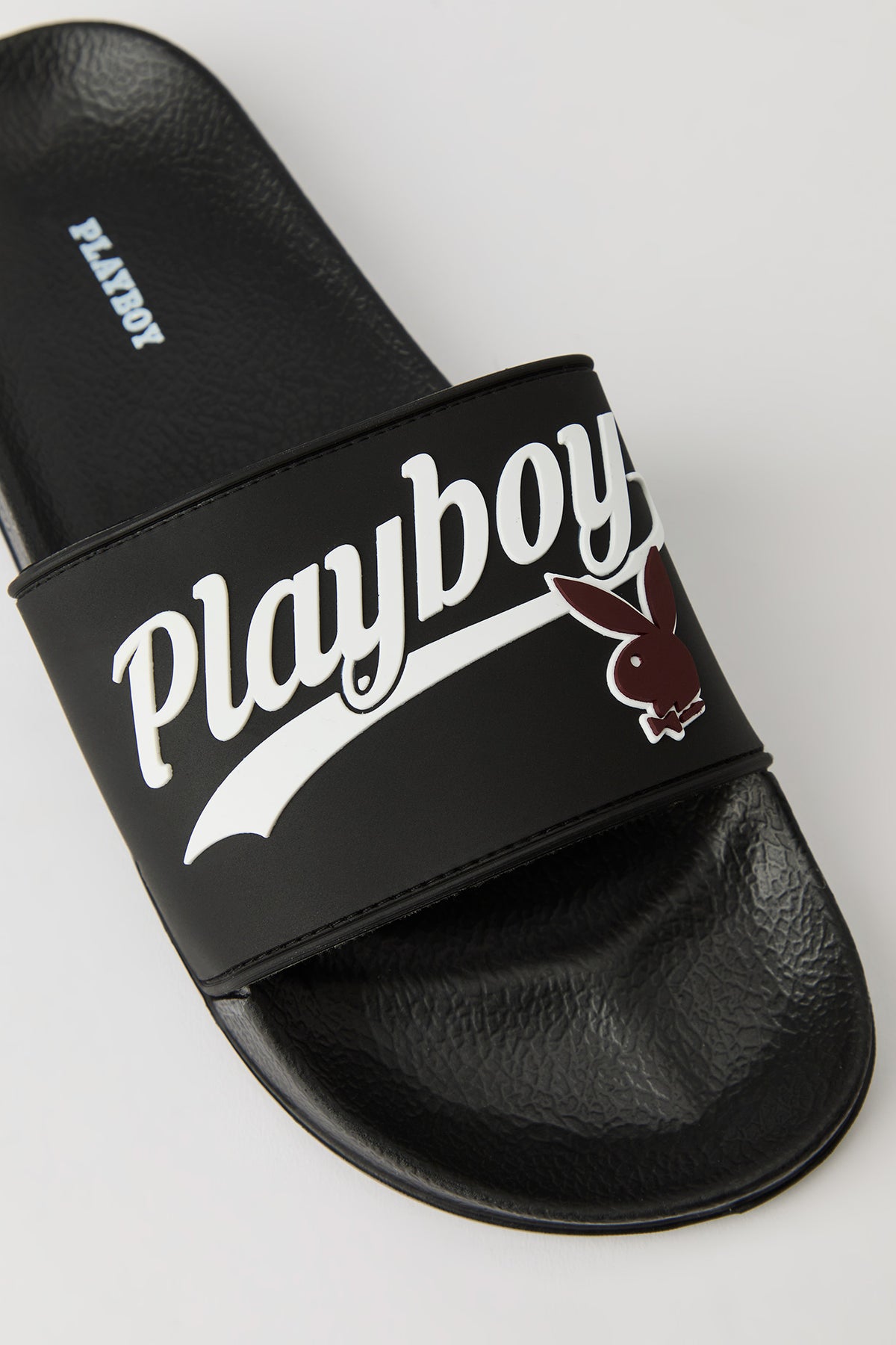 Alt View 3. Playboy Embossed Slide - Black