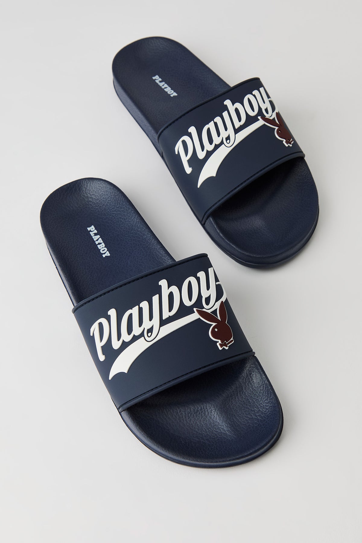 Alt View 2. Playboy Embossed Slide - Navy