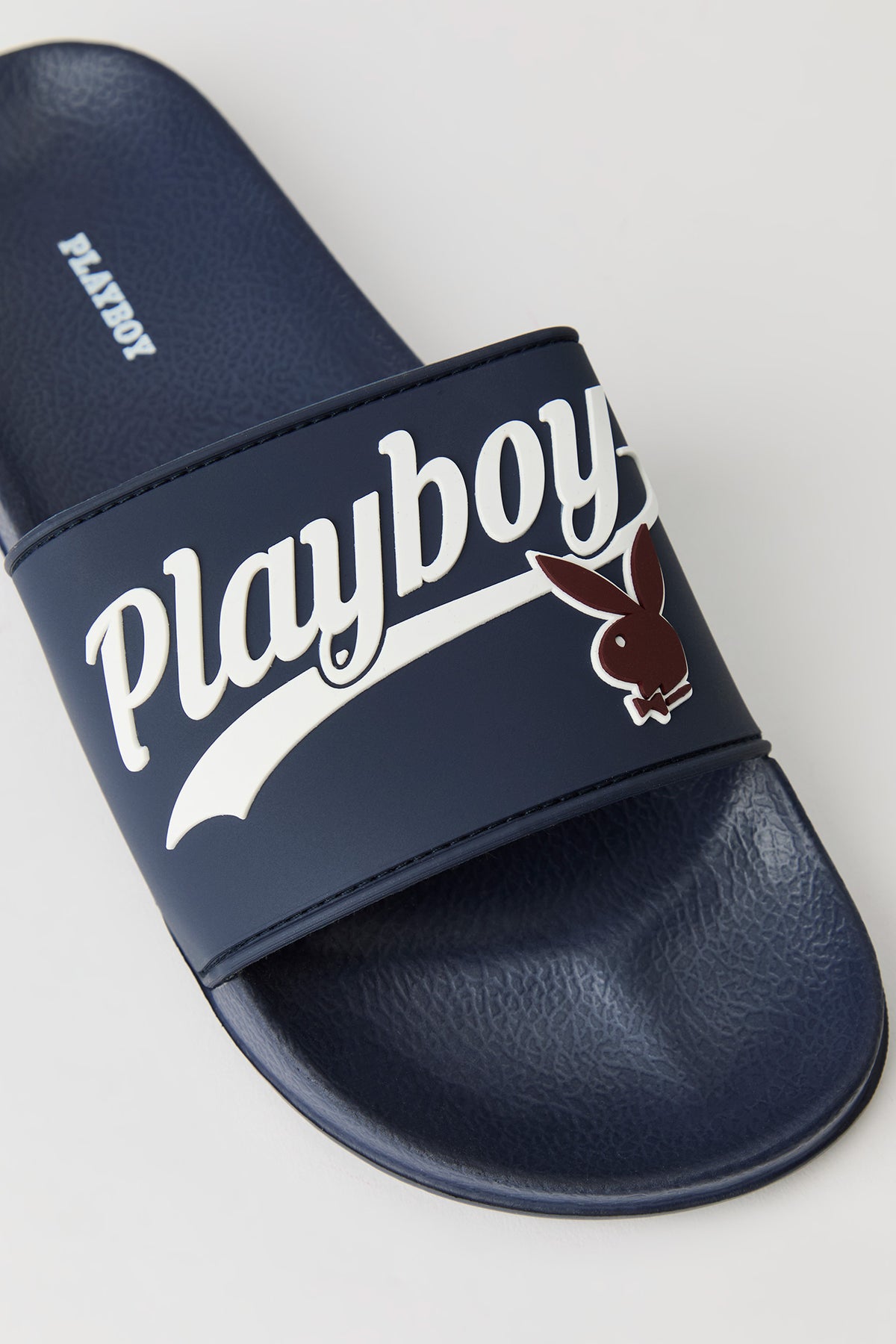 Alt View 3. Playboy Embossed Slide - Navy
