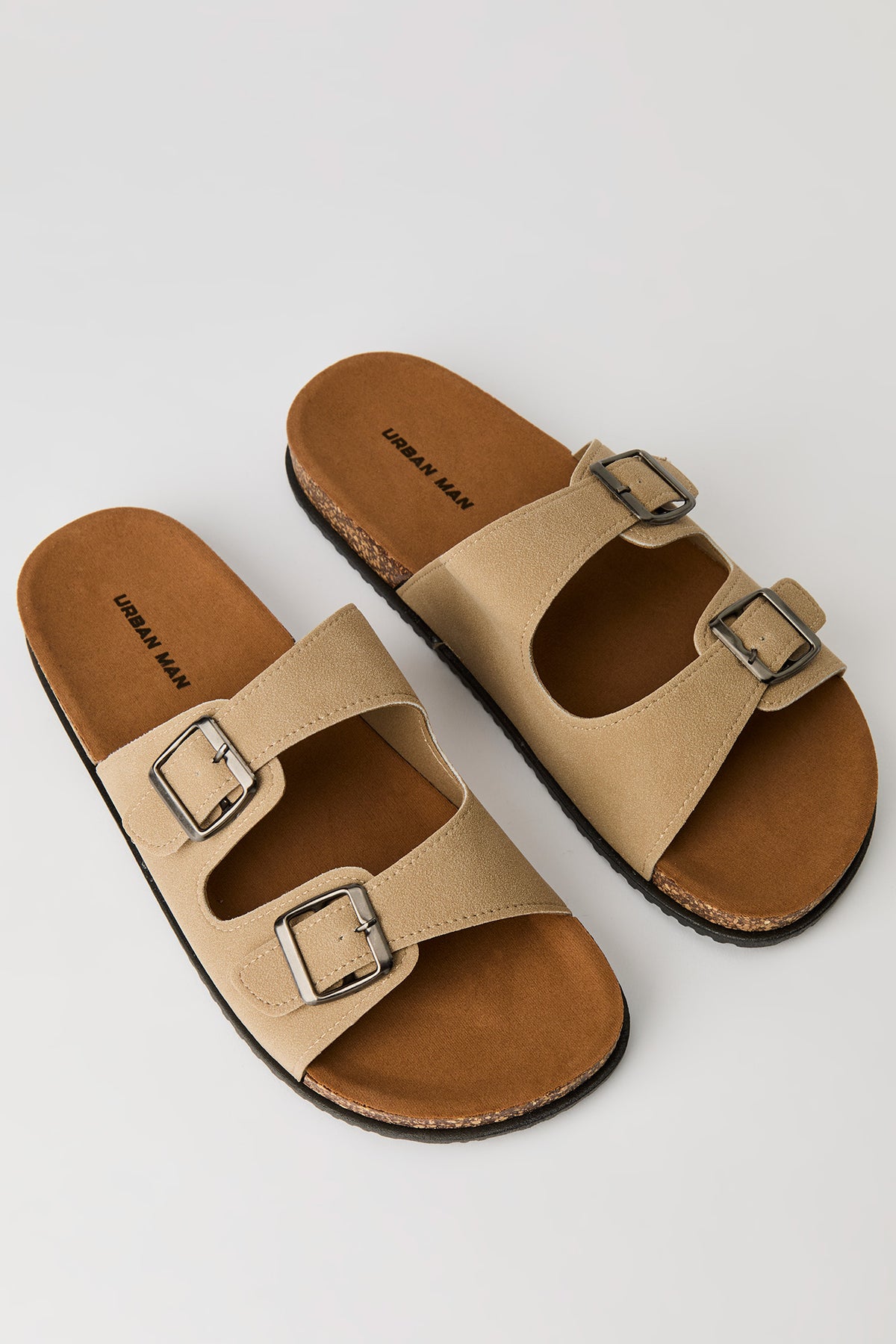 Alt View 2. Double Buckle Cork Sandal - Sand