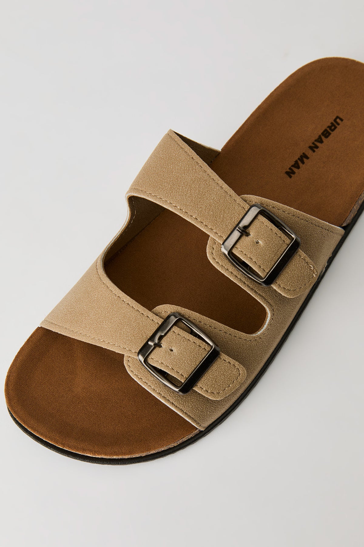 Alt View 3. Double Buckle Cork Sandal - Sand