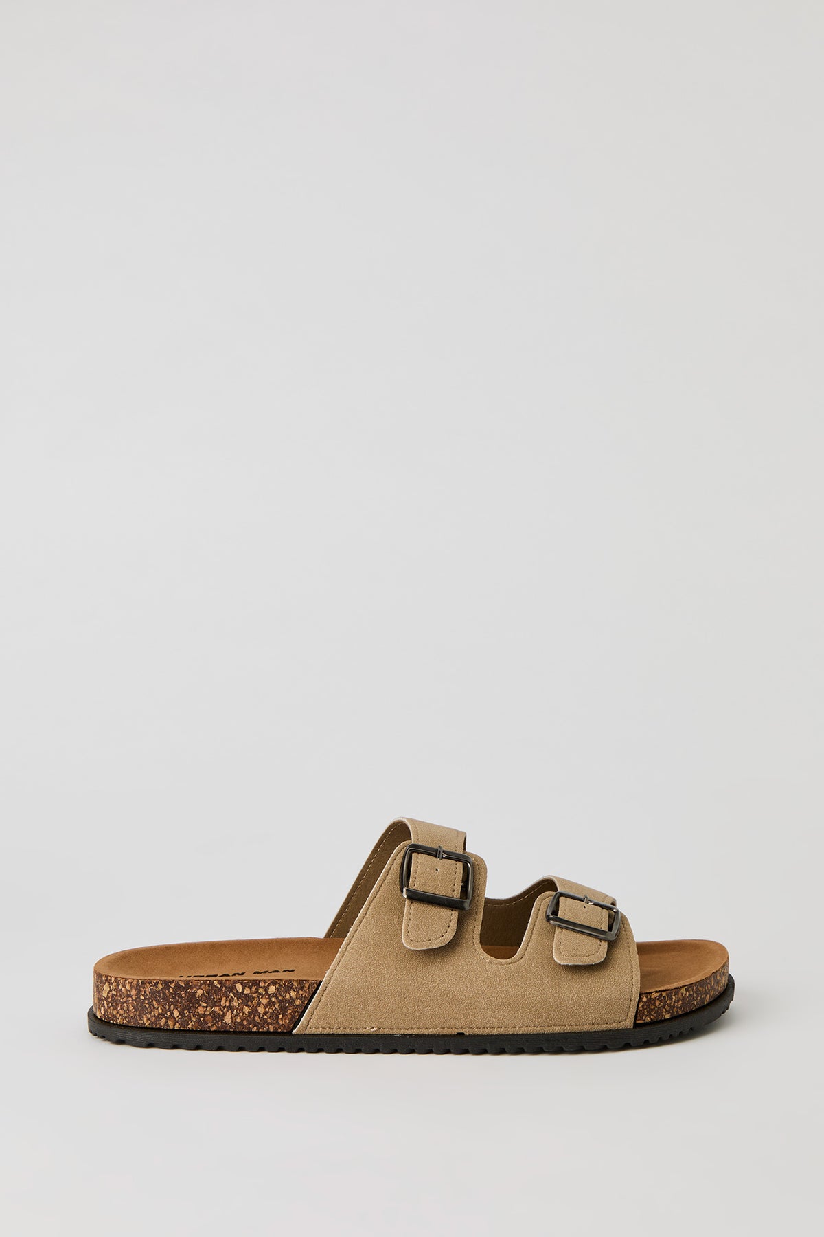 Double Buckle Cork Sandal - Sand