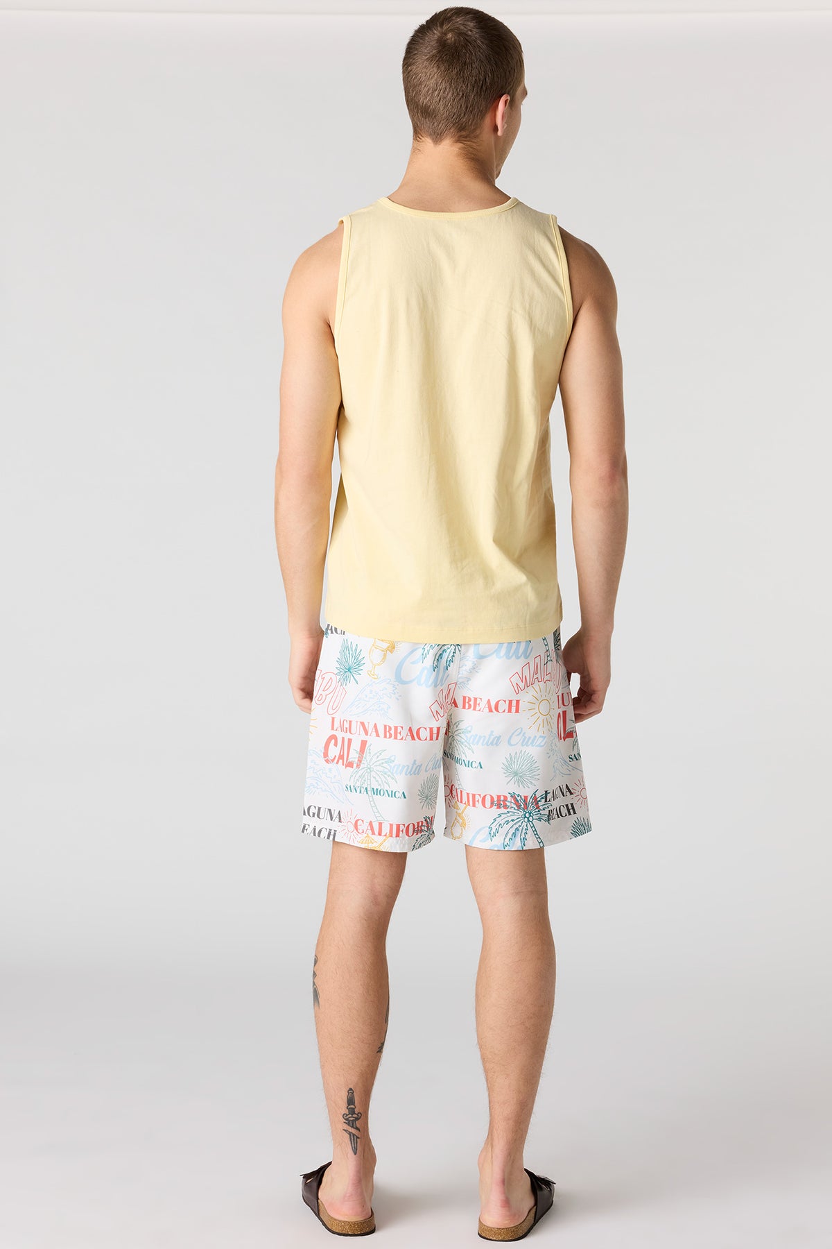 Alt View 3. Printed Swim Short - Off White