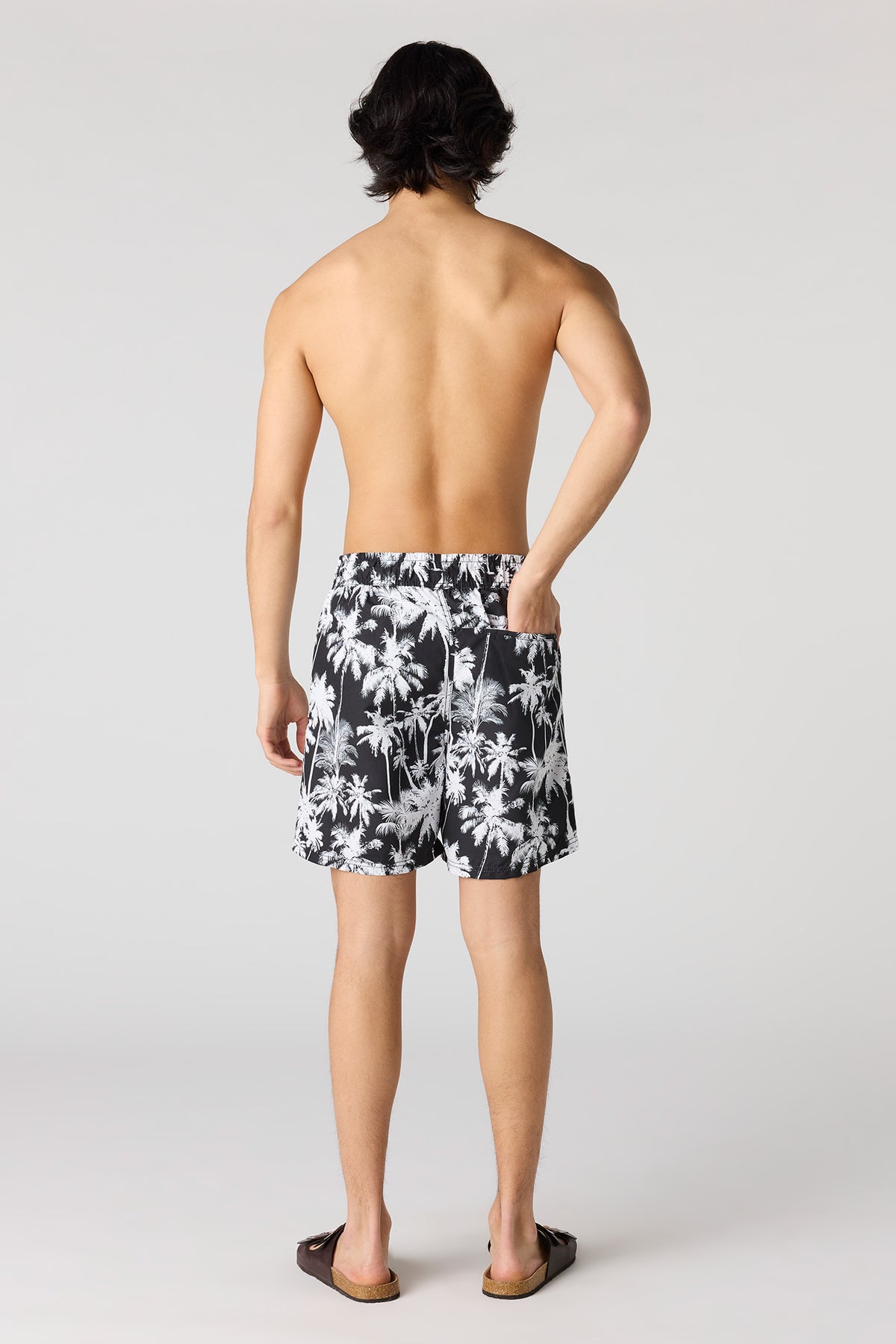 Vue alternative 3. Short de baignade imprimé à taille coulissante