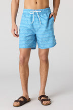Printed Drawstring Swim Short