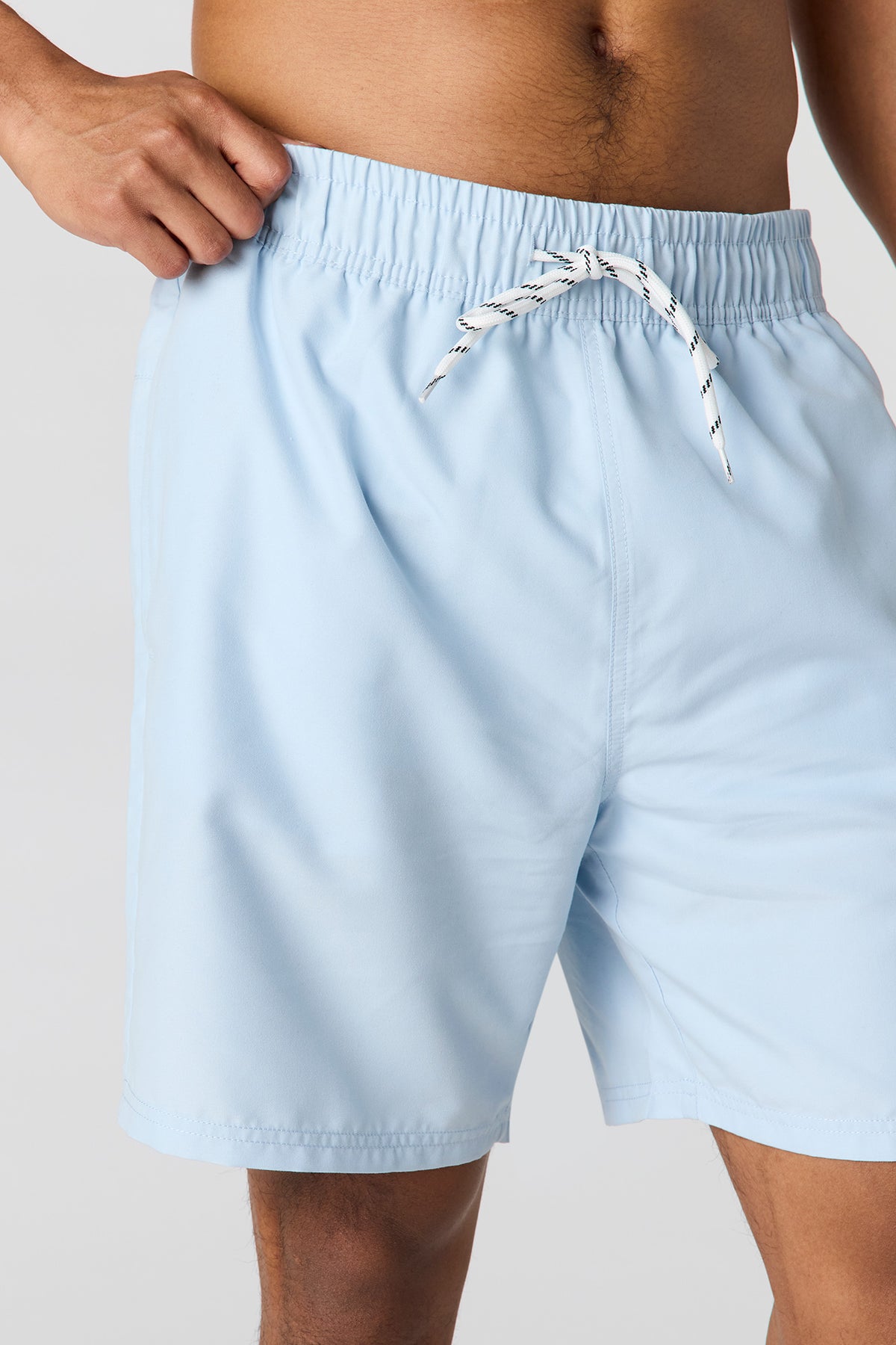 Vue alternative 4. Short de baignade uni à taille coulissante