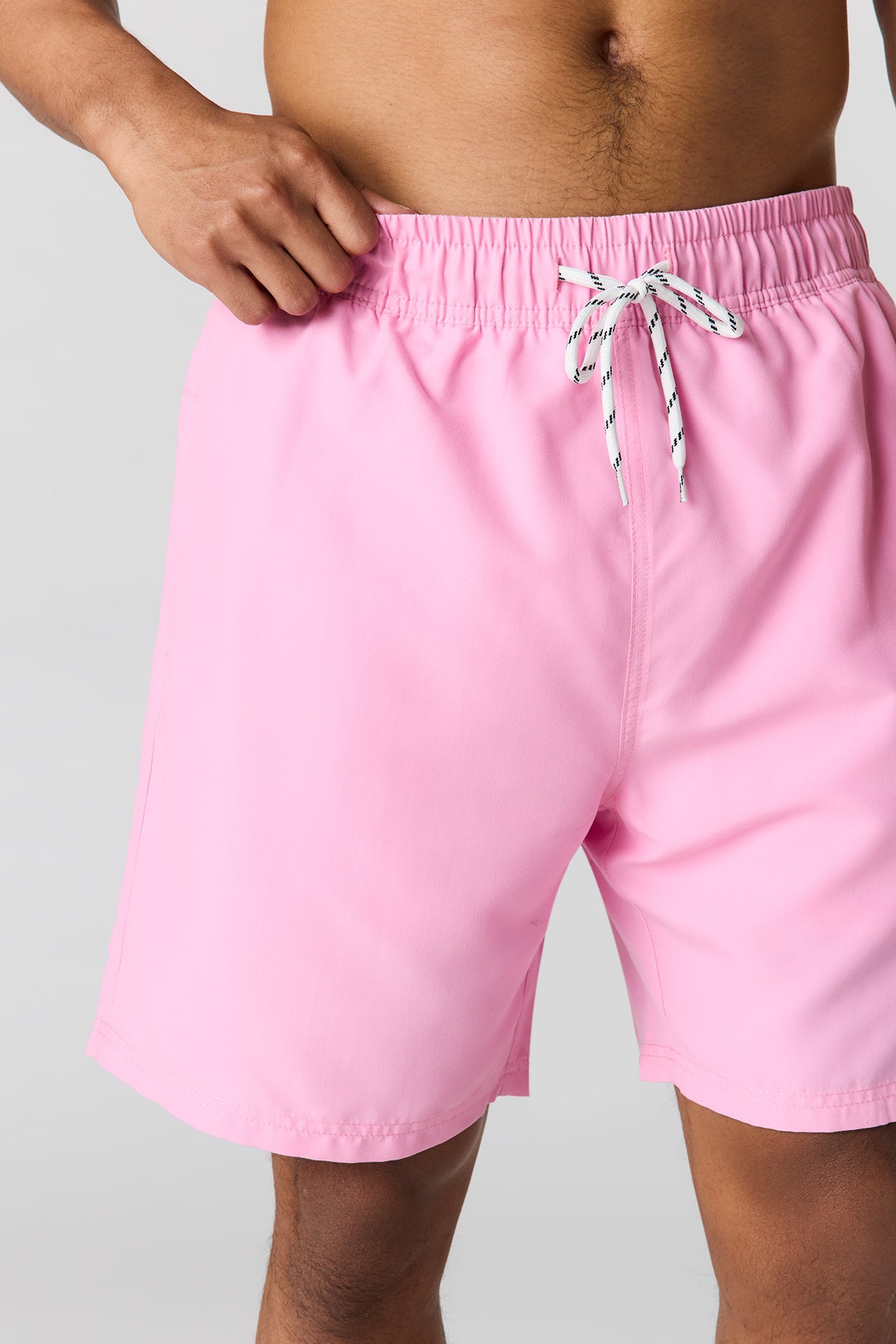 Vue alternative 5. Short de baignade uni à taille coulissante