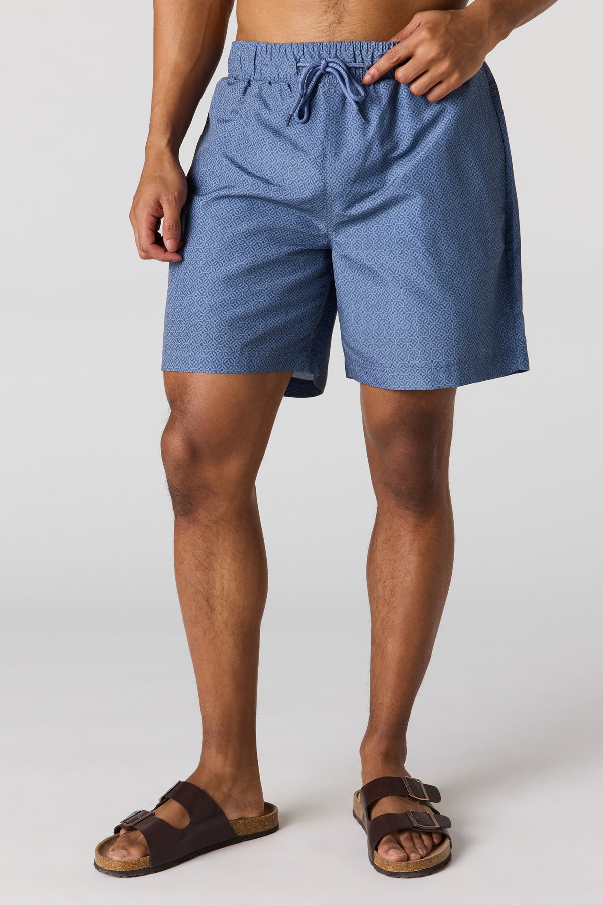 Printed Swim Short - Blue