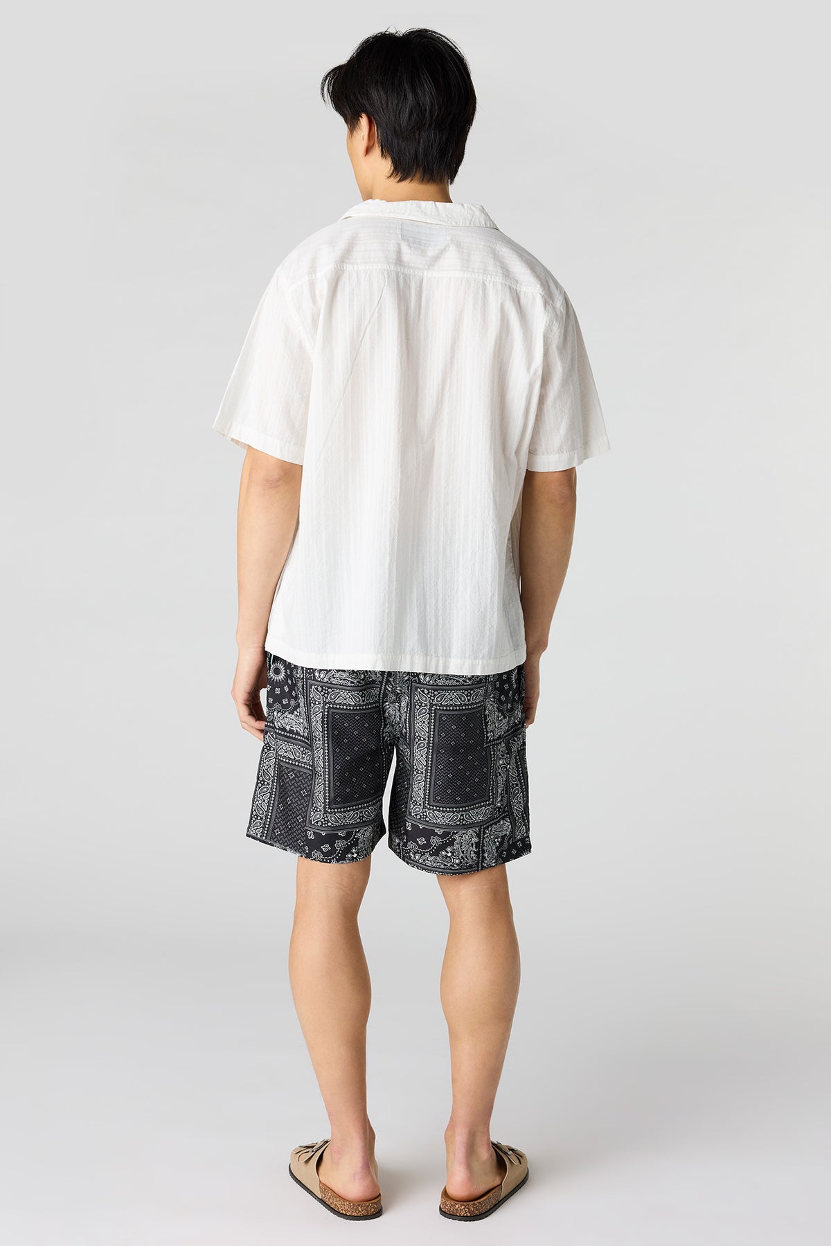 Alt View 3. Printed Swim Short - Black