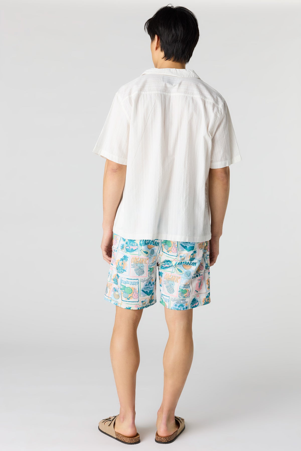 Alt View 5. Printed Swim Short - Light Blue