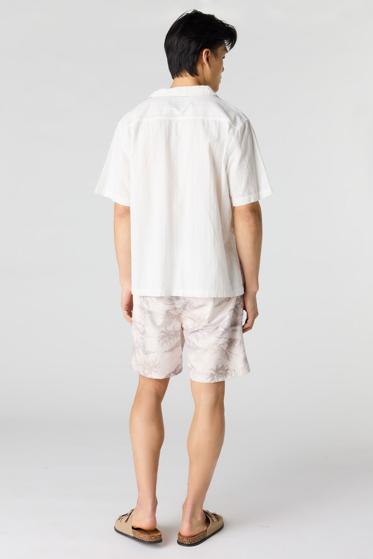 Alt View 3. Printed Swim Short - Light Brown
