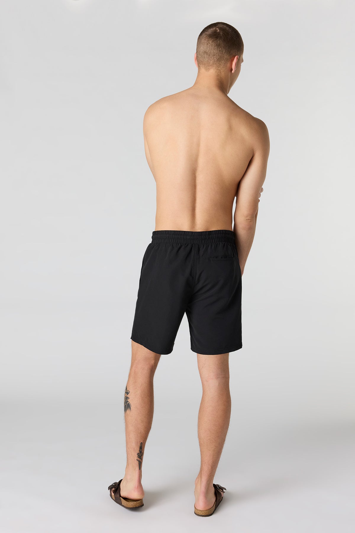 Alt View 3. Solid Swim Short - Black