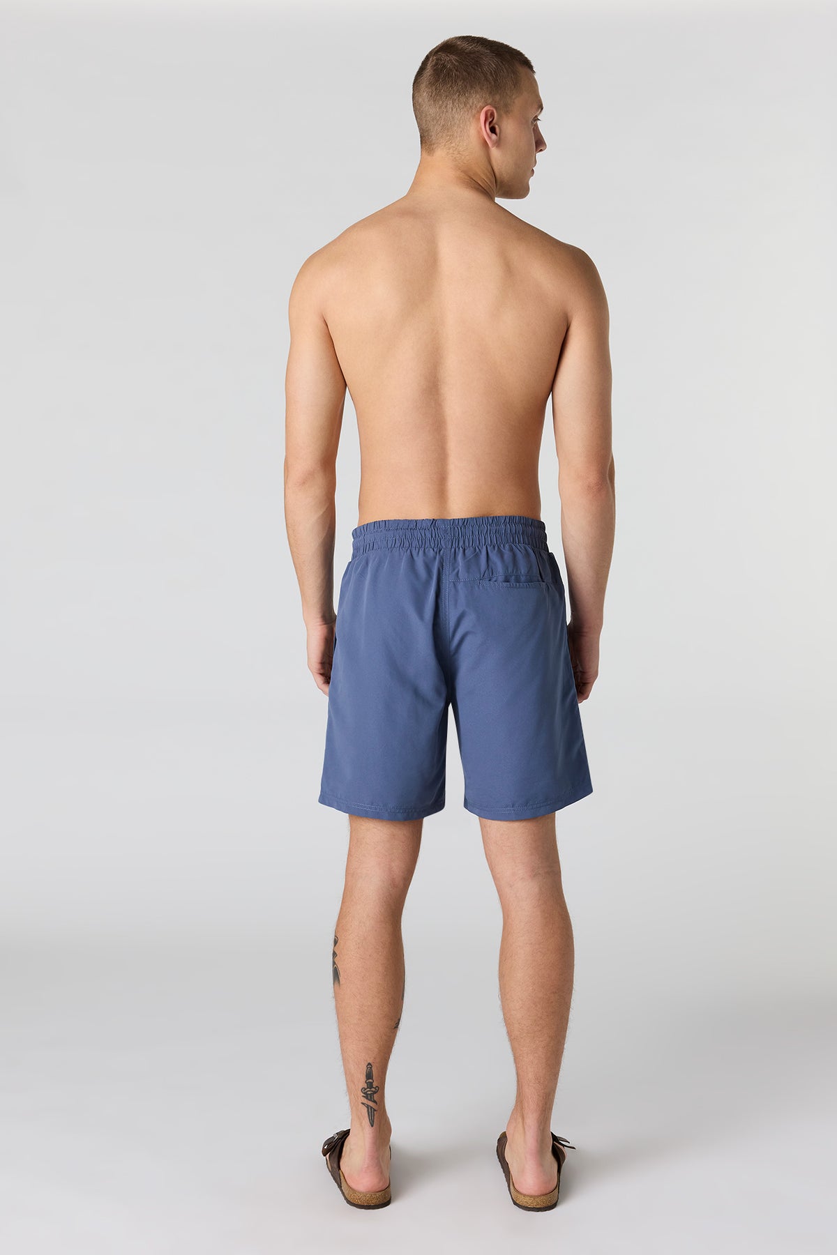 Alt View 3. Solid Swim Short - Blue