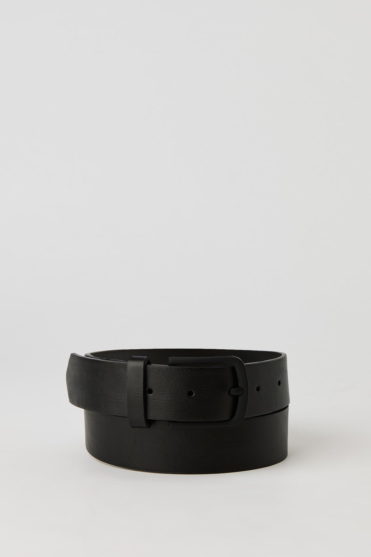 Classic Faux Leather Belt - Black