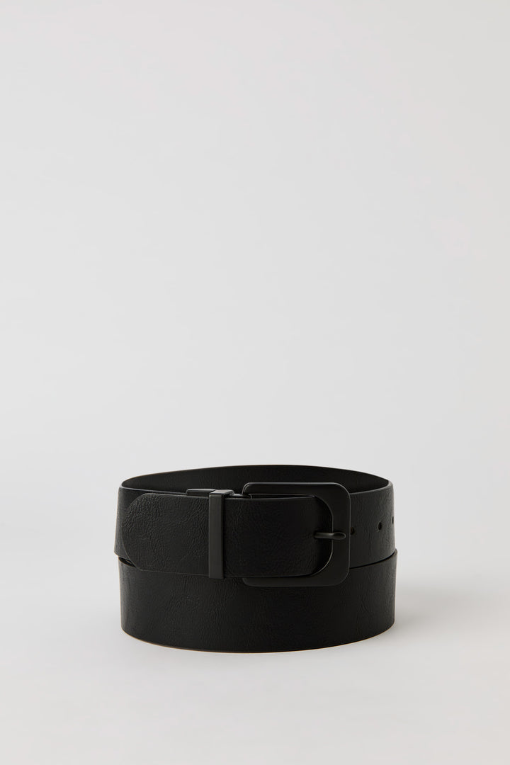 Faux Leather Reversible Belt