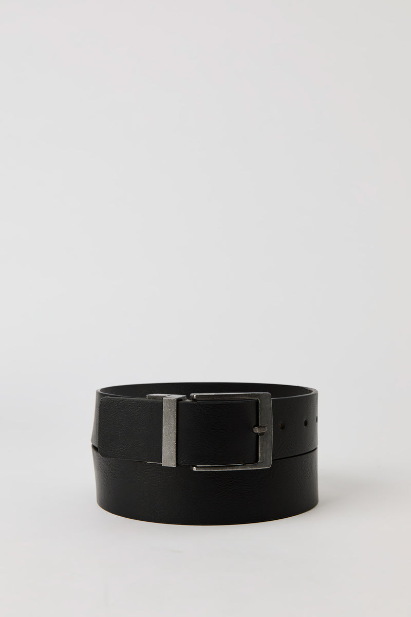 Faux Leather Reversible Belt