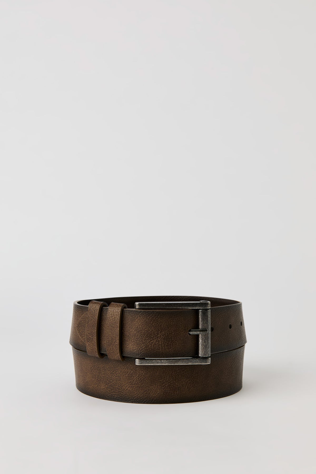 Classic Faux Leather Belt - Brown