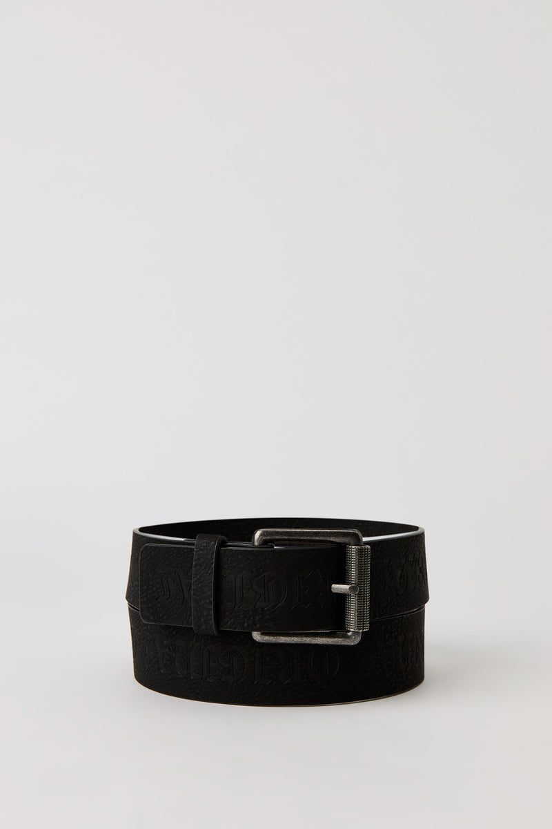 Faux Leather Embossed Belt