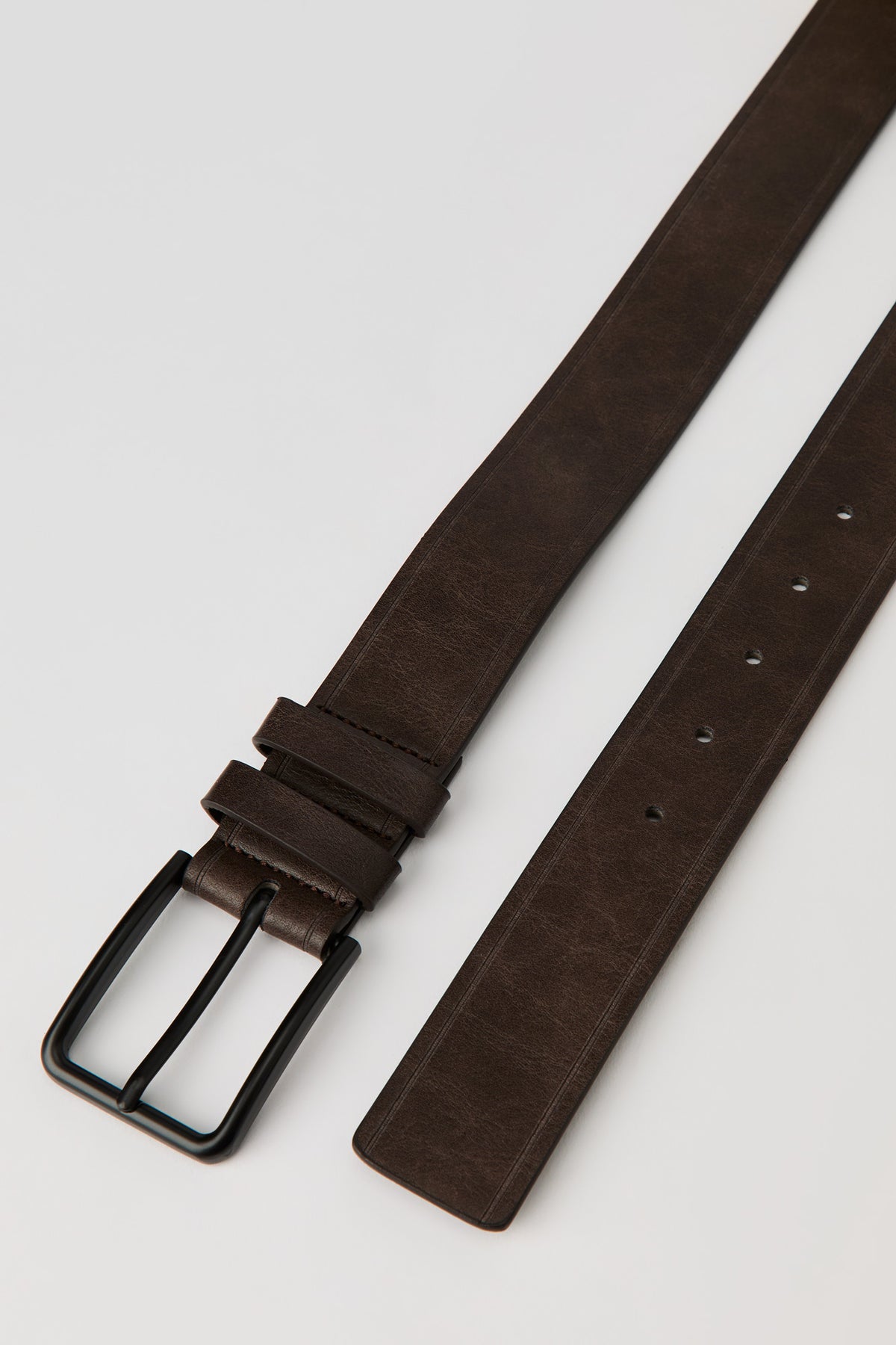 Alt View 2. Faux Leather Belt - Brown