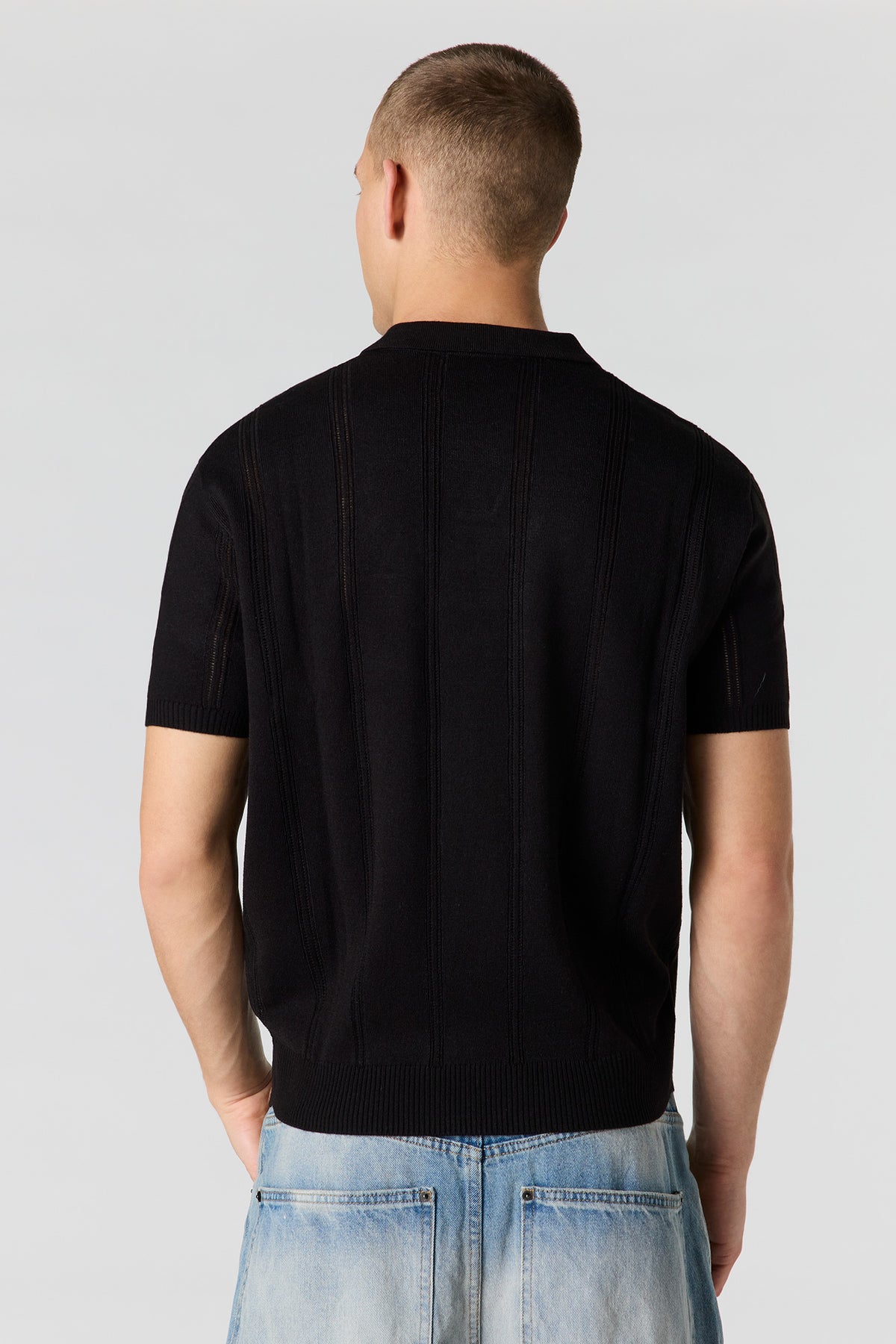 Vue alternative 5. Polo à col Johnny en tricot