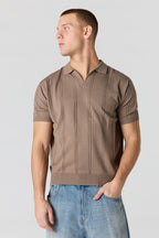 Polo à col Johnny en tricot
