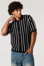 Haut carré boutonné en tricot jacquard