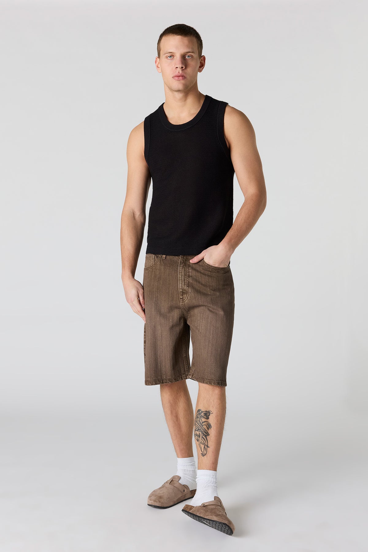 Alt View 3. Open Knit Tank - Black
