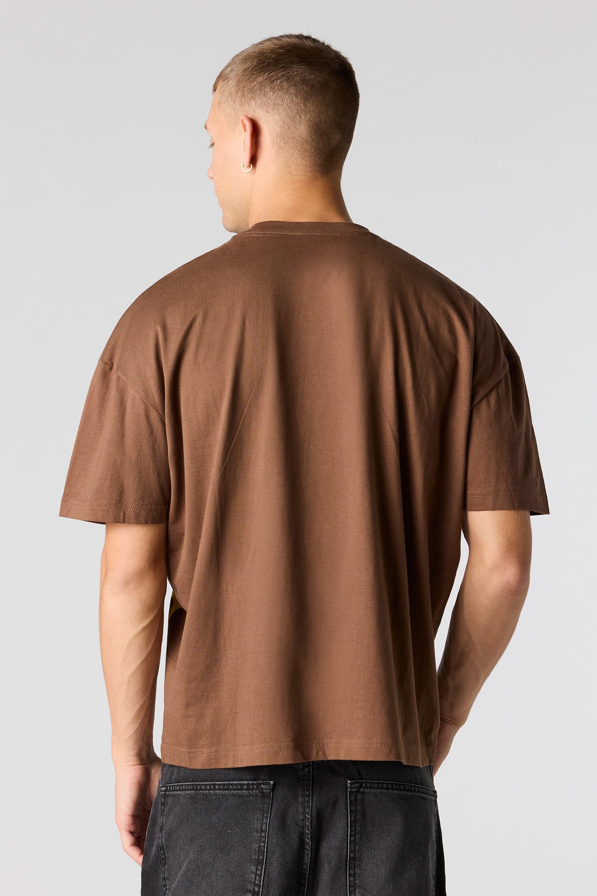 Alt View 2. Premium Heavyweight Cotton Love & Luxury Graphic T-Shirt - Brown
