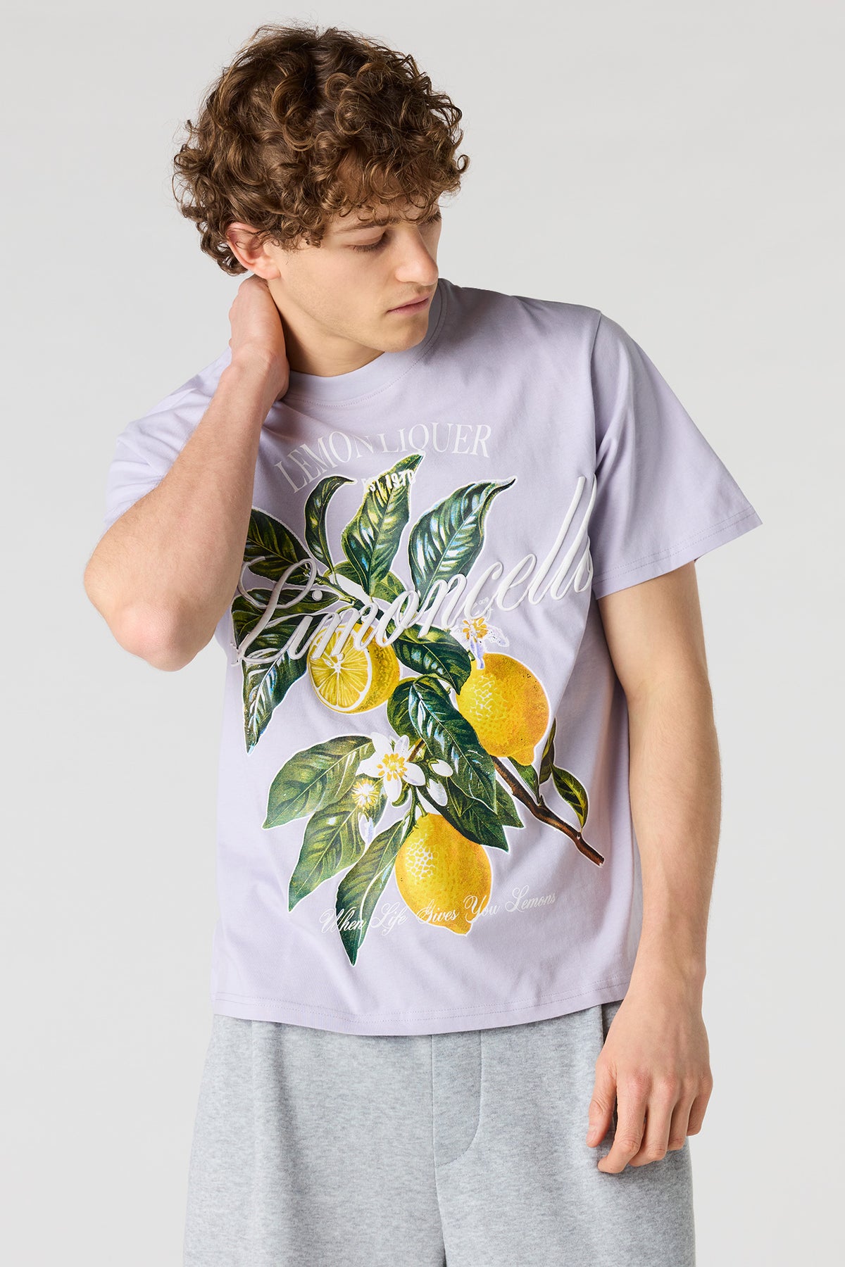 Limoncello Puff Print T-Shirt - Lilac