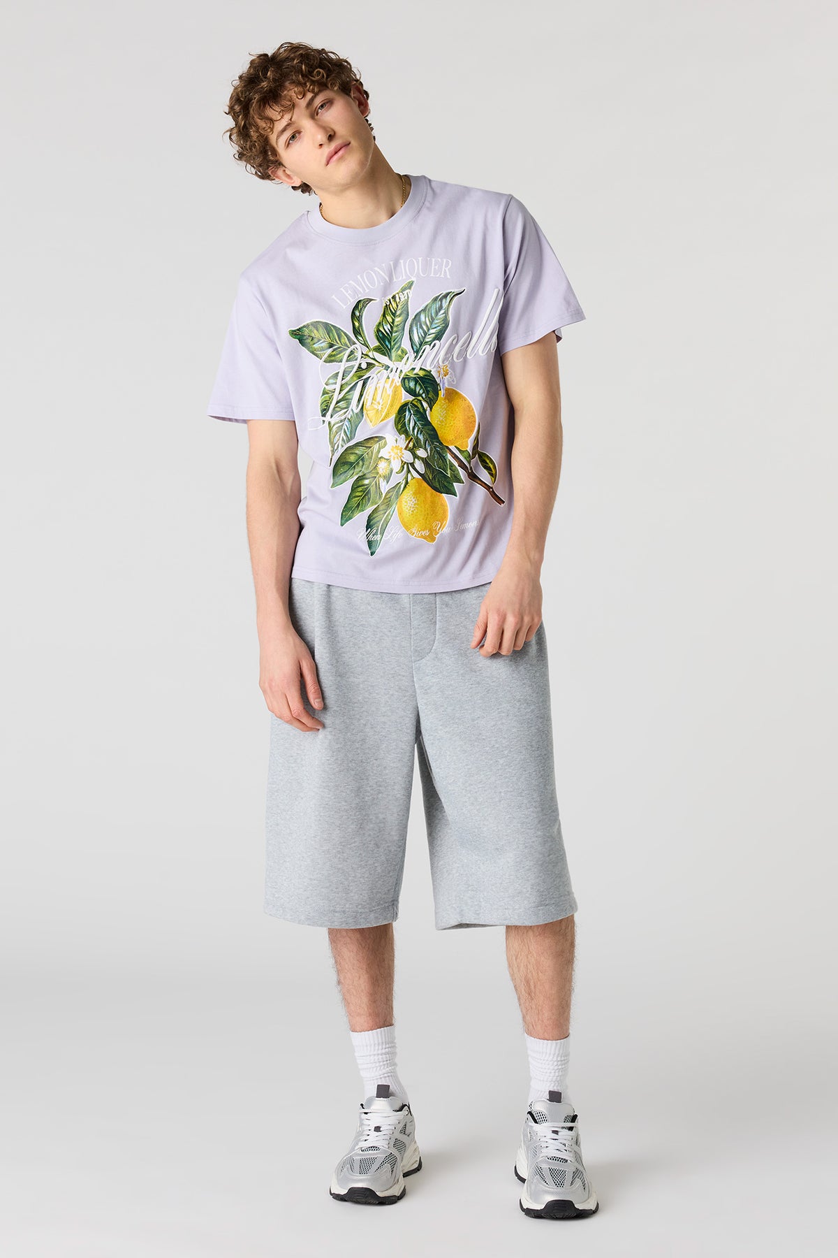 Alt View 3. Limoncello Puff Print T-Shirt - Lilac