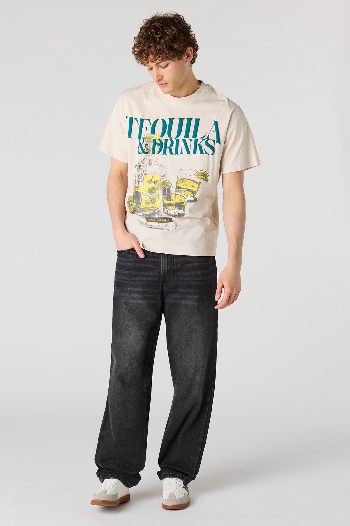 Alt View 3. Cocktail Puff Print T-Shirt - Natural