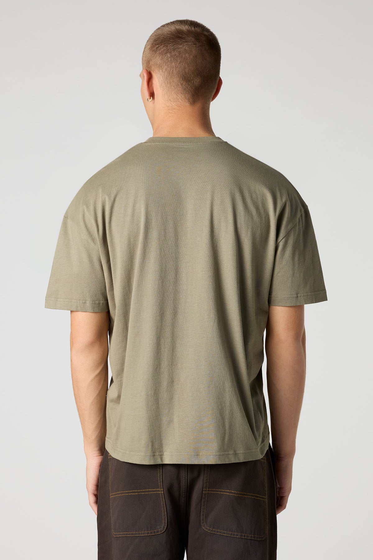 Alt View 2. NYC Puff Print Relaxed T-Shirt - Dark Green