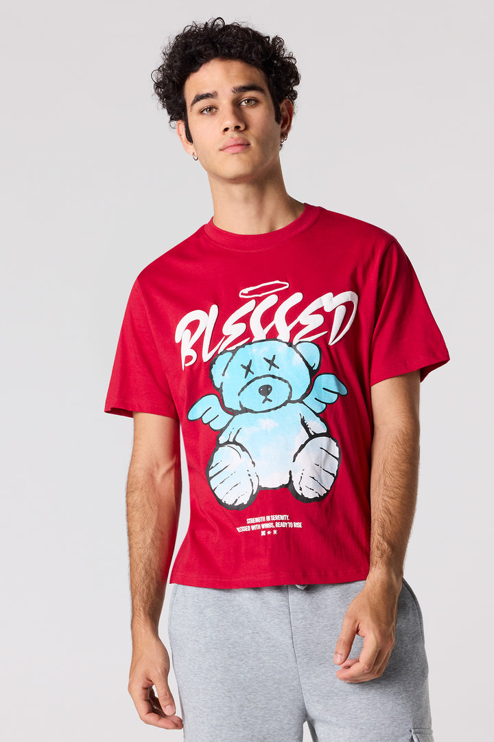 Blessed Bear Puff Print T-Shirt