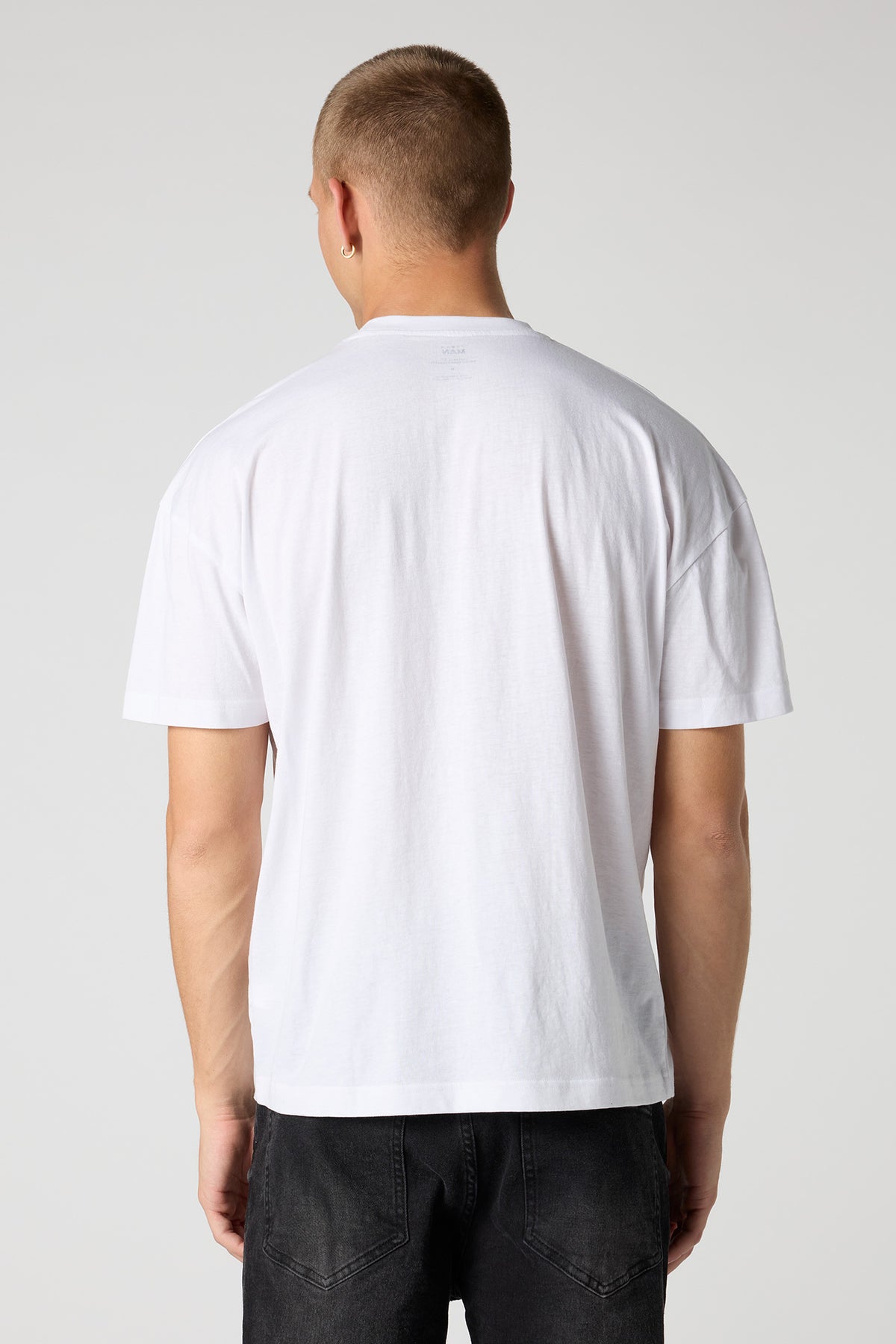 Alt View 2. Premium Heavyweight Cotton Japan Puff Print Relaxed T-Shirt - White