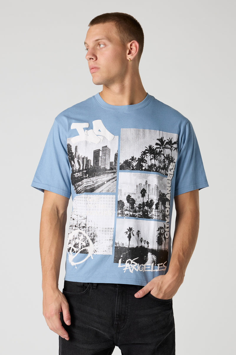 LA Puffed Print Relaxed T-Shirt
