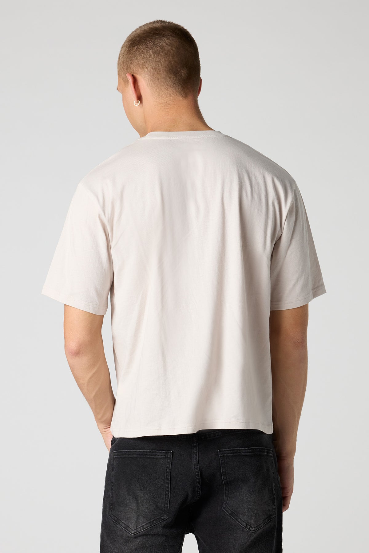 Alt View 2. Premium Heavyweight Cotton Blessed Graphic T-Shirt - Oatmeal
