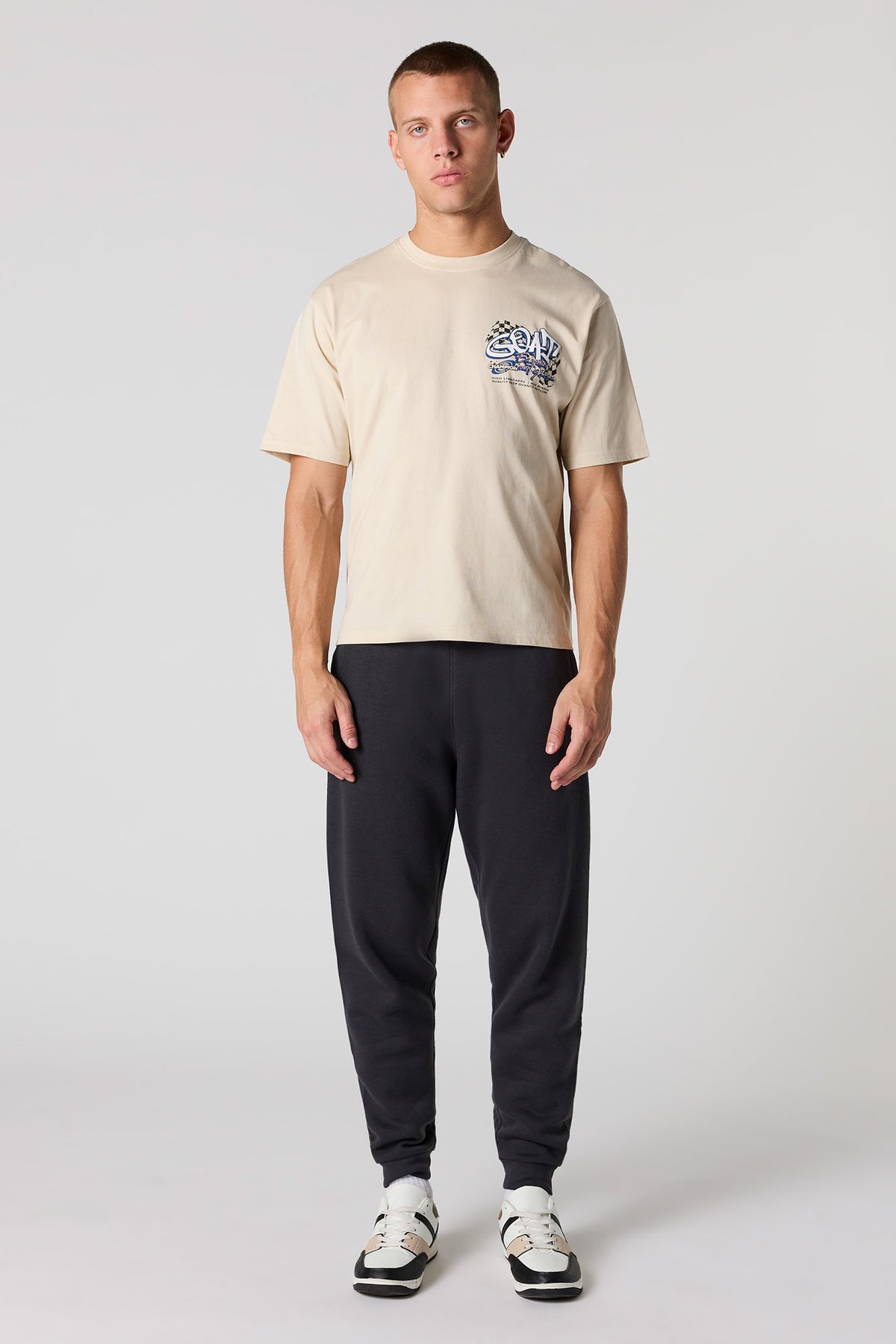 Alt View 3. GOAT Puff Print T-Shirt - Natural