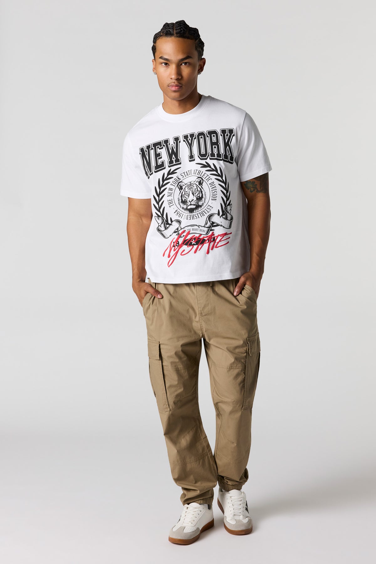 Alt View 3. Puff Print T-Shirt - White
