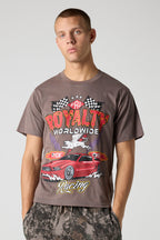 T-shirt délavé à imprimé