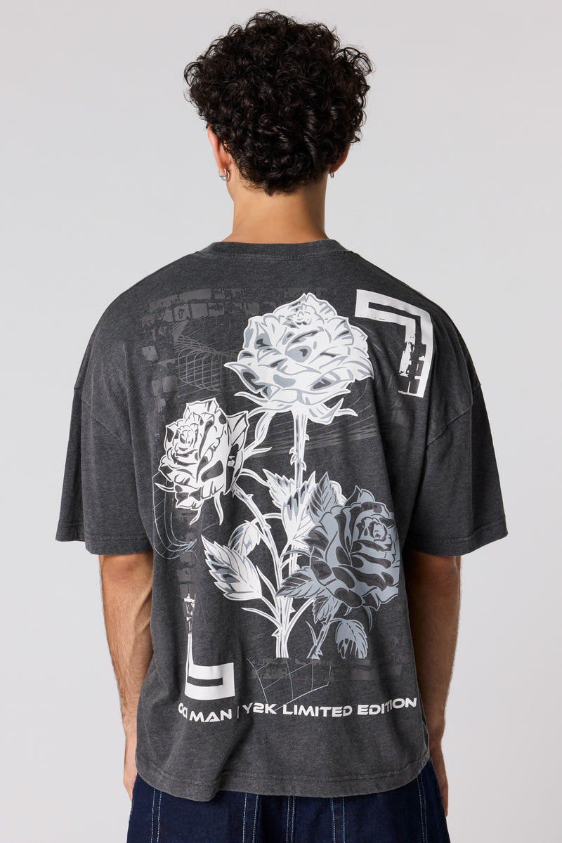 Rose HD Print T-Shirt