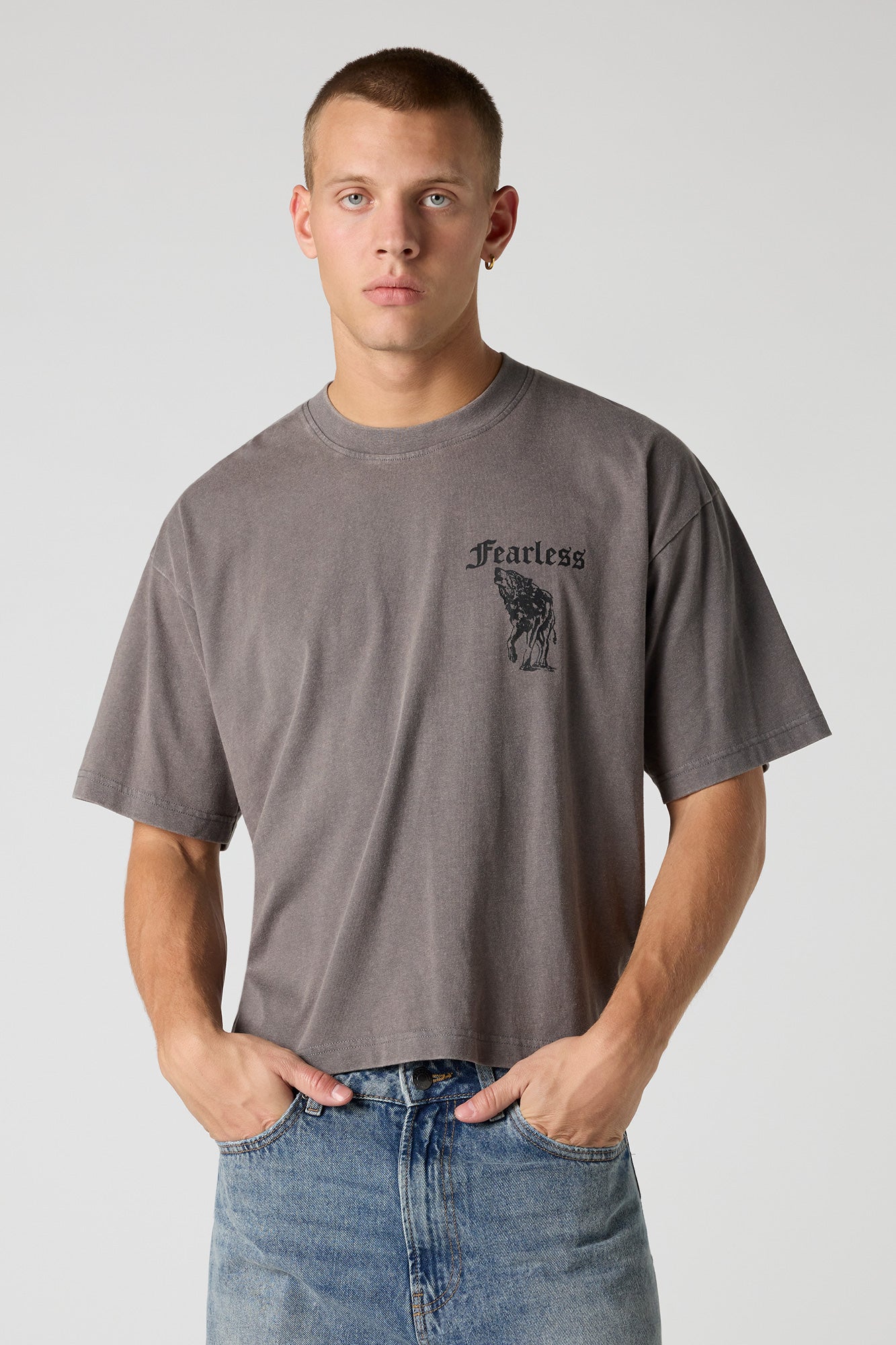 Fearless Graphic Washed Boxy T-Shirt – Urban Planet