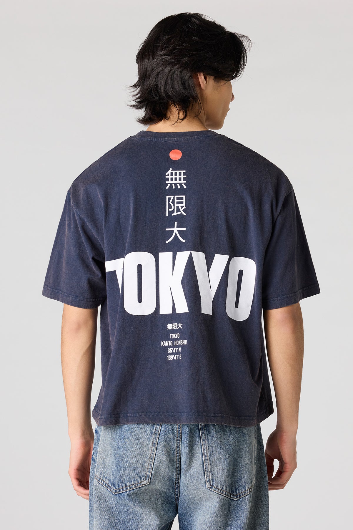 T-shirt carré délavé