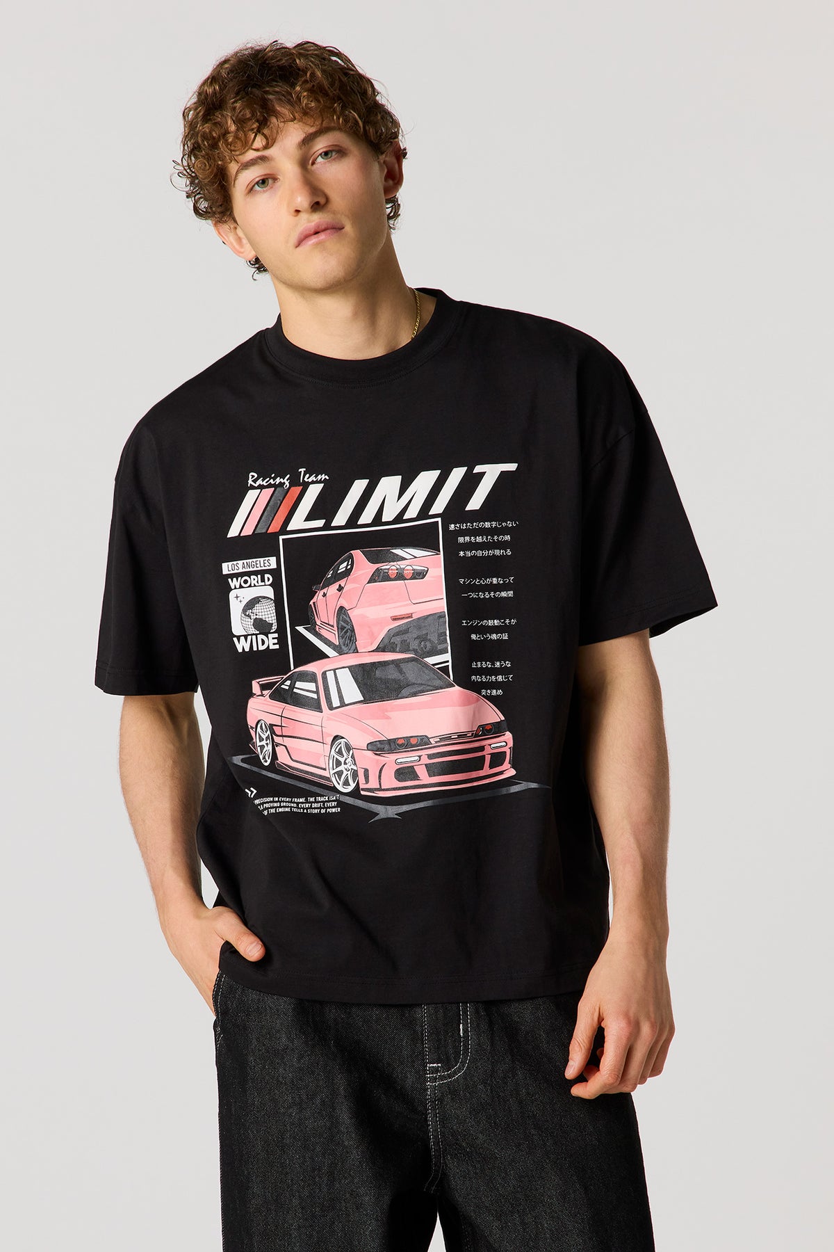 T-shirt décontracté à imprimé Racing